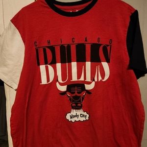 Chicago Bulls Mens T Shirt XL Red Black White Hardwood Classics Basketball